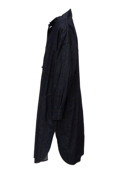 6OZ DENIM GOWN SHIRT DRESS