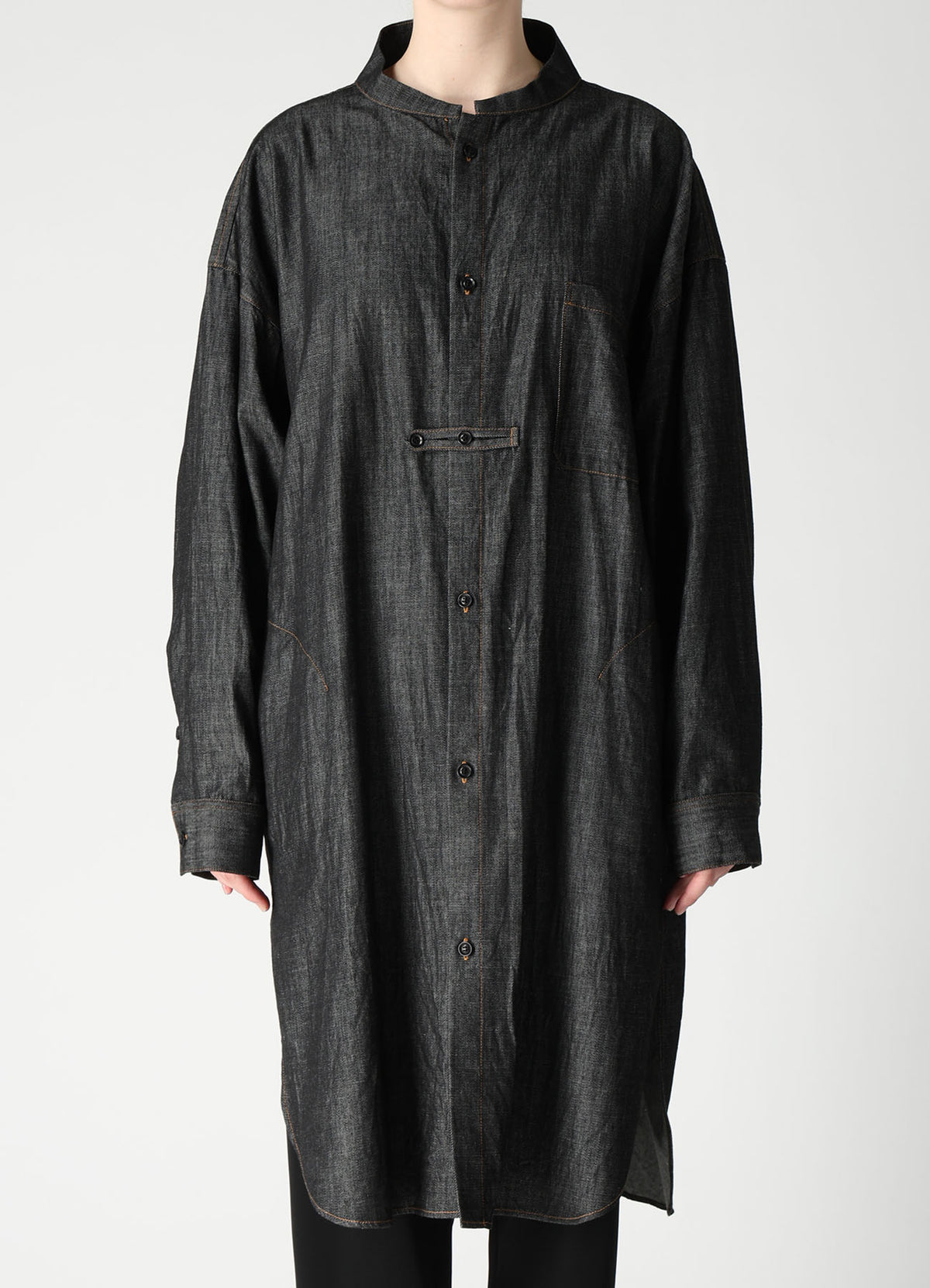 6OZ DENIM GOWN SHIRT DRESS