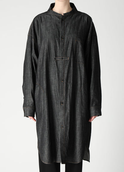 6OZ DENIM GOWN SHIRT DRESS
