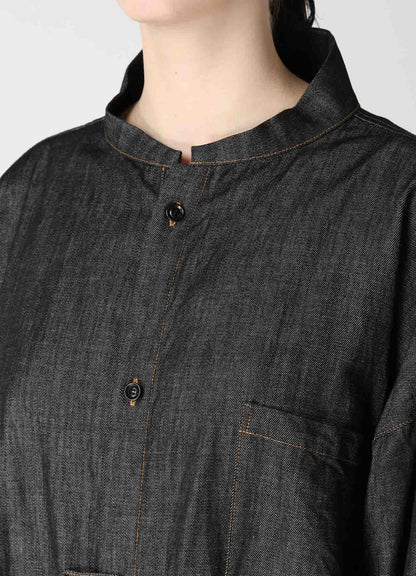 6OZ DENIM GOWN SHIRT DRESS