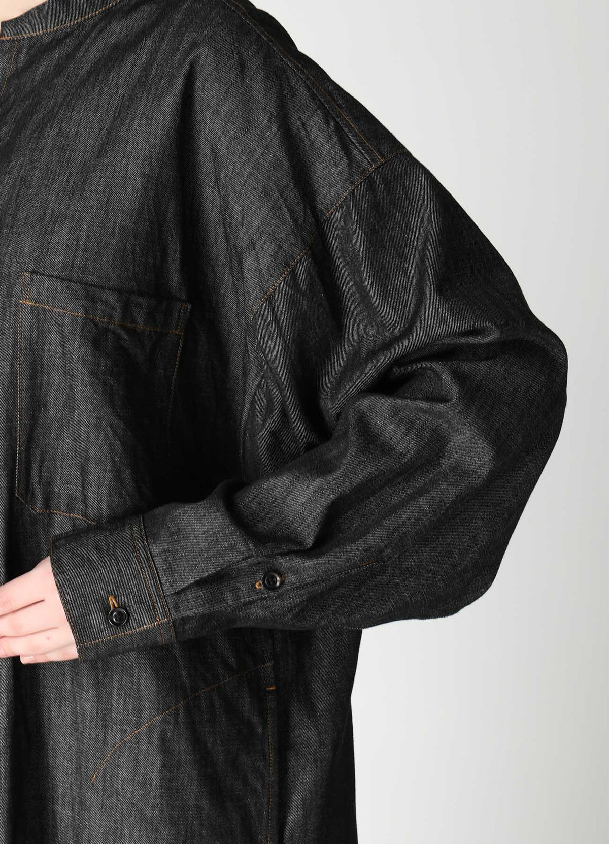 6OZ DENIM GOWN SHIRT DRESS
