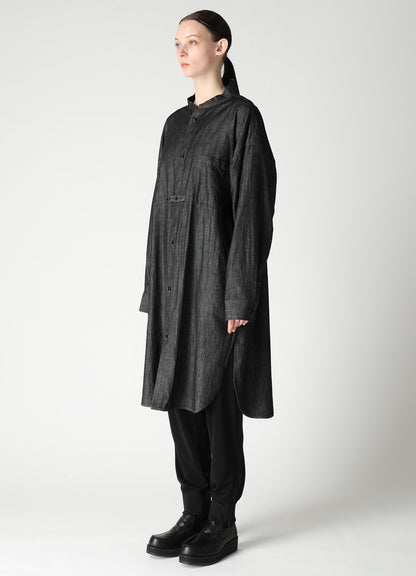 6OZ DENIM GOWN SHIRT DRESS