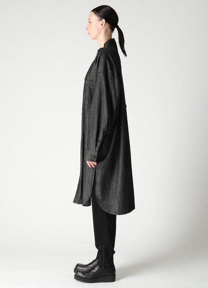 6OZ DENIM GOWN SHIRT DRESS