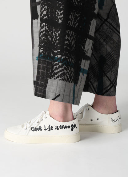 "ONE LIFE" COTTON CANVAS LOW-CUT SNEAKER
