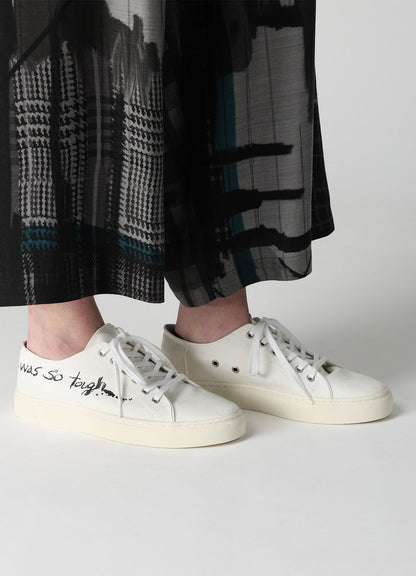 "ONE LIFE" COTTON CANVAS LOW-CUT SNEAKER