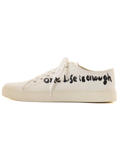 "ONE LIFE" COTTON CANVAS LOW-CUT SNEAKER
