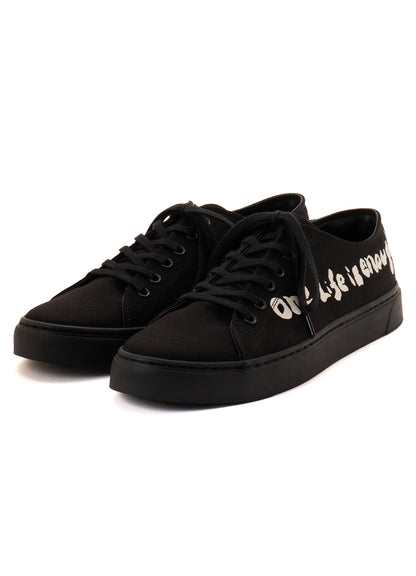 "ONE LIFE" COTTON CANVAS LOW-CUT SNEAKER