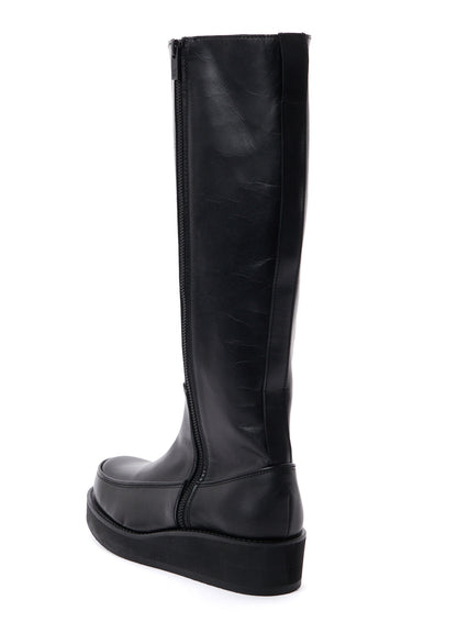 SMOOTH LEATHER PLATFOAM LONG BOOTS