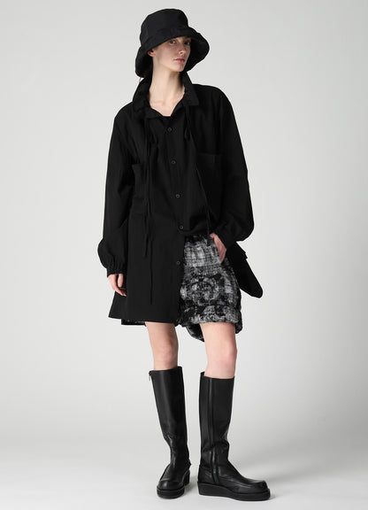 POLYESTER TUCKED CASABLANCA