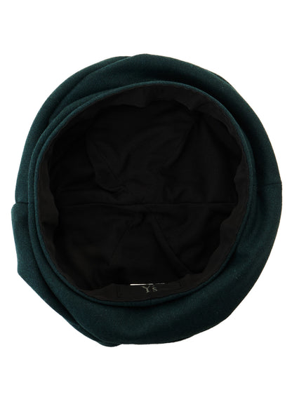 WOOL FLANNEL GATHERED BERET
