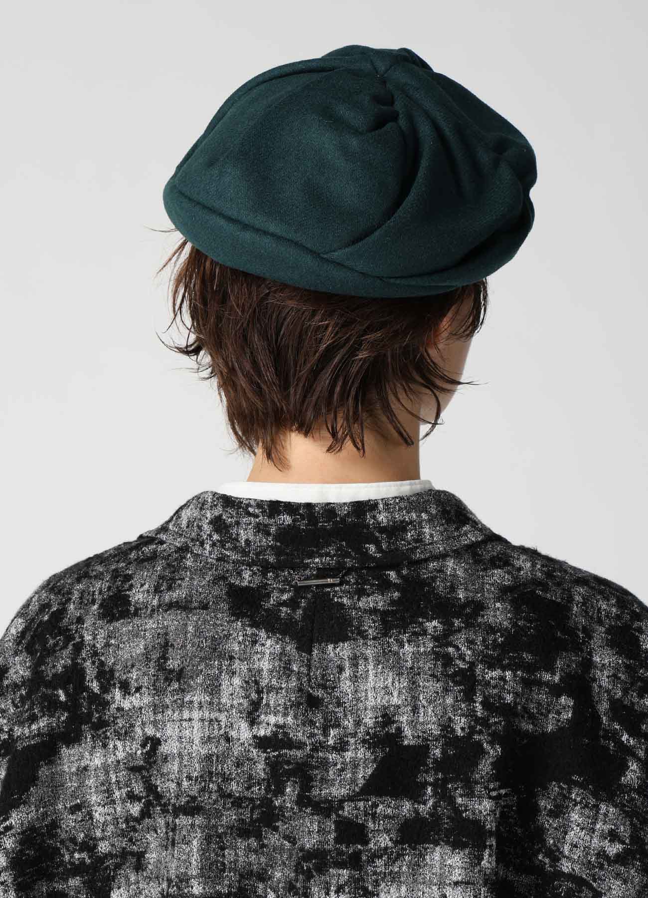 WOOL FLANNEL GATHERED BERET