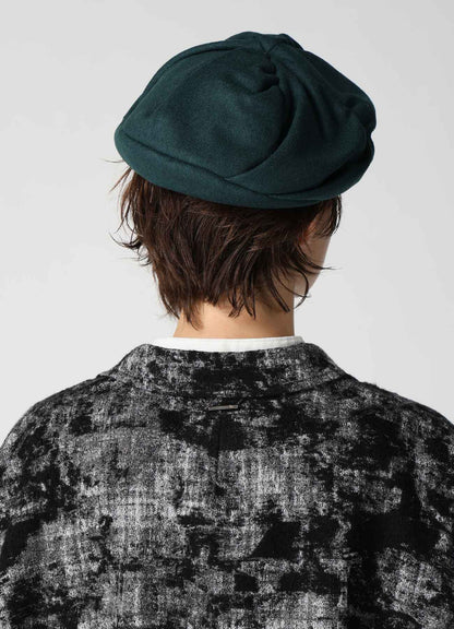 WOOL FLANNEL GATHERED BERET