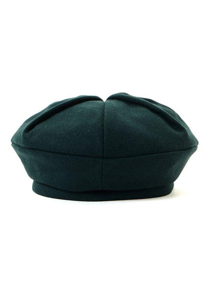 WOOL FLANNEL GATHERED BERET