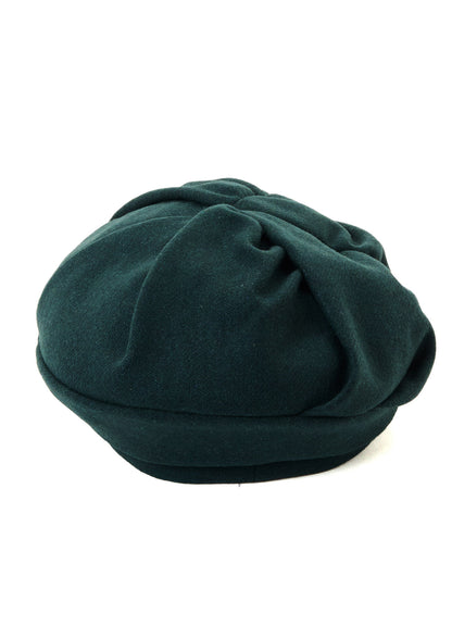 WOOL FLANNEL GATHERED BERET