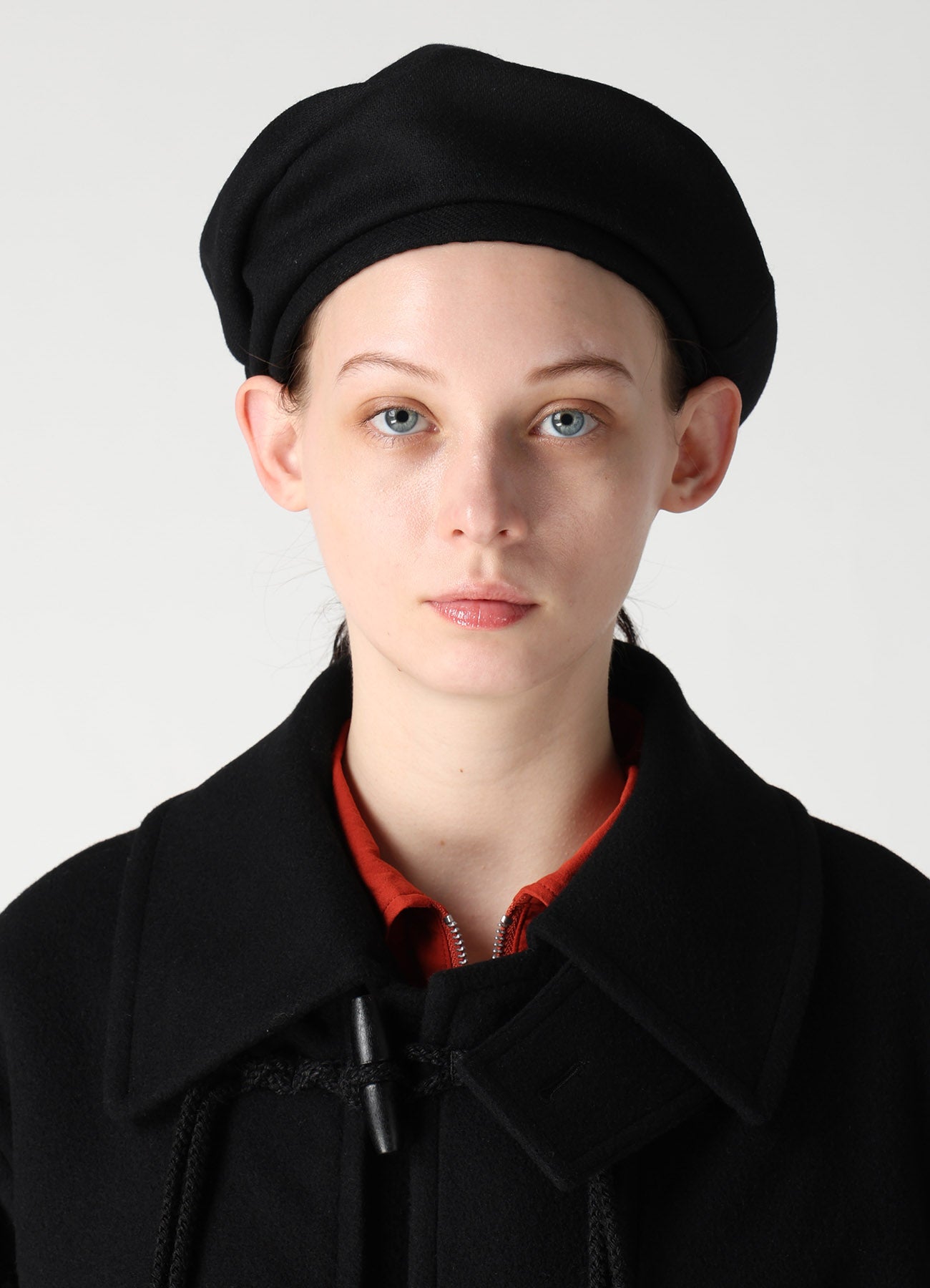 WOOL FLANNEL GATHERED BERET