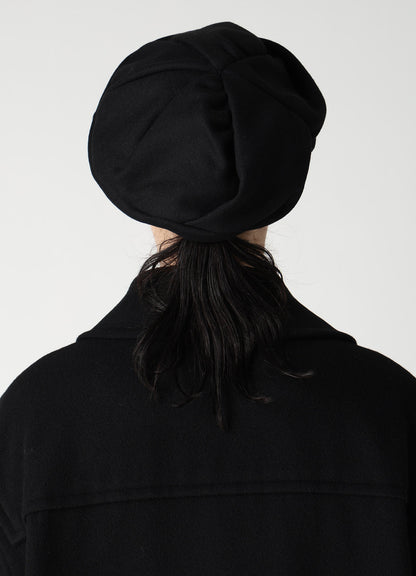 WOOL FLANNEL GATHERED BERET