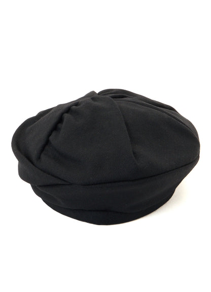 WOOL FLANNEL GATHERED BERET