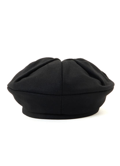 WOOL FLANNEL GATHERED BERET