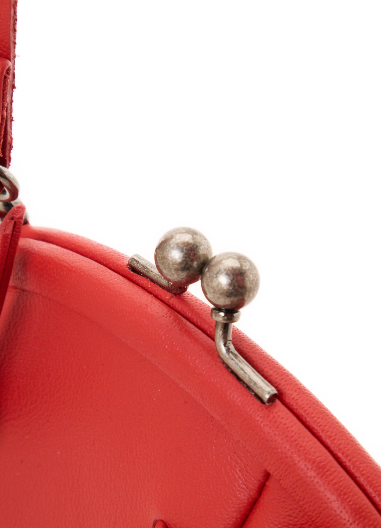 SEMI GLOSS LEATHER LACE UP SHOULDER BAG