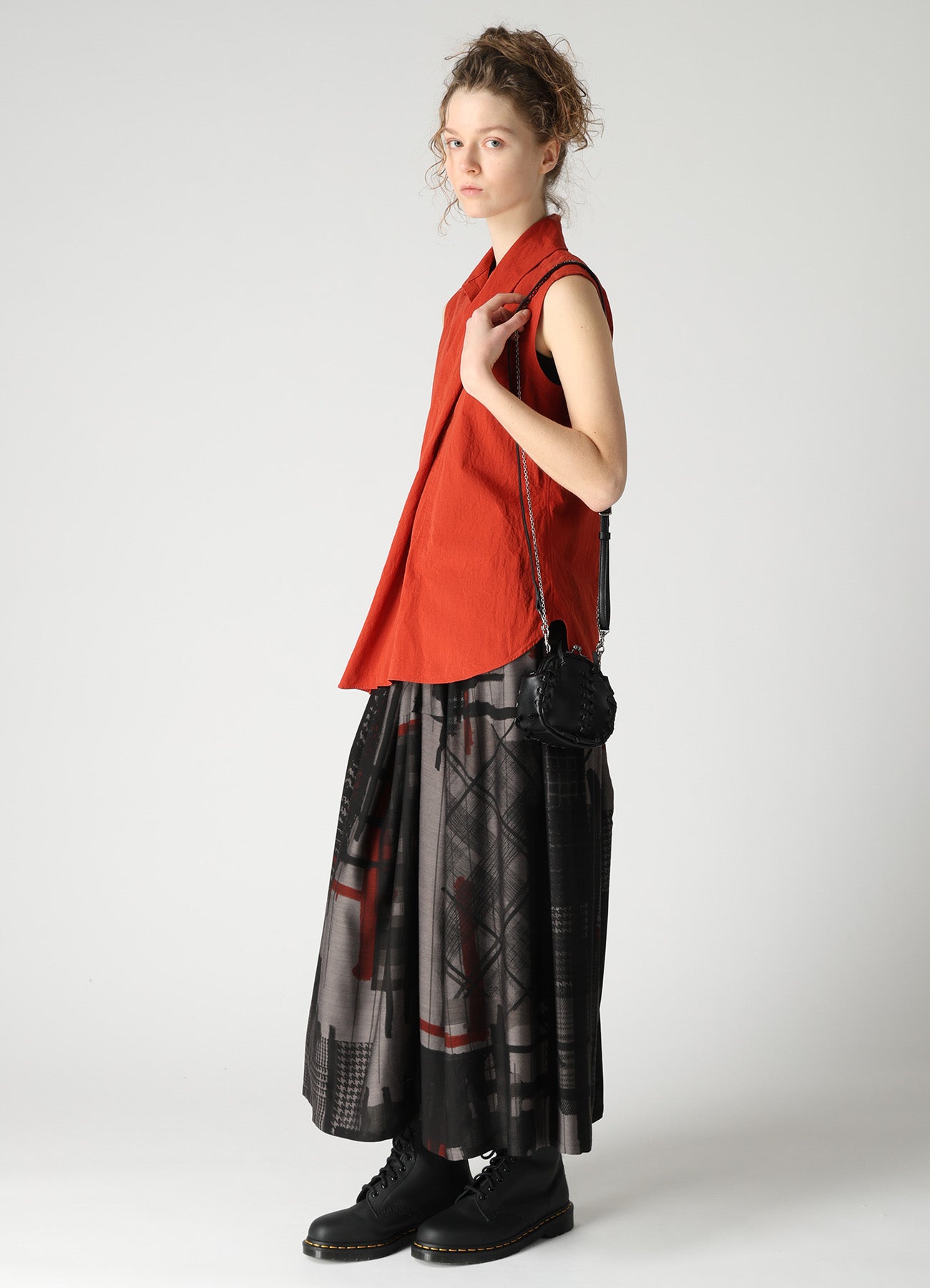 SEMI GLOSS LEATHER LACE UP SHOULDER BAG – THE SHOP YOHJI YAMAMOTO