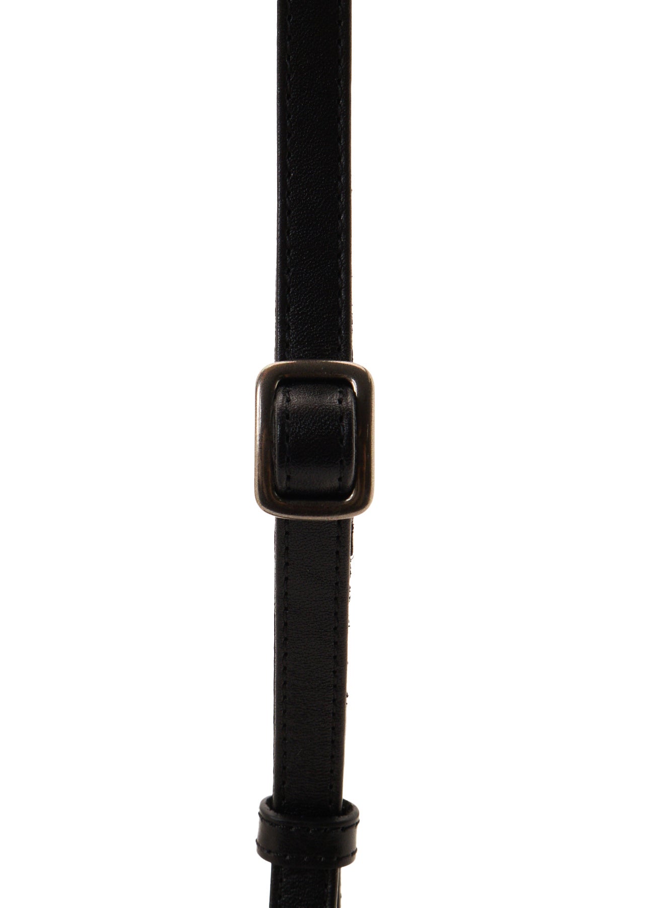 SEMI GLOSS LEATHER LACE UP SHOULDER BAG
