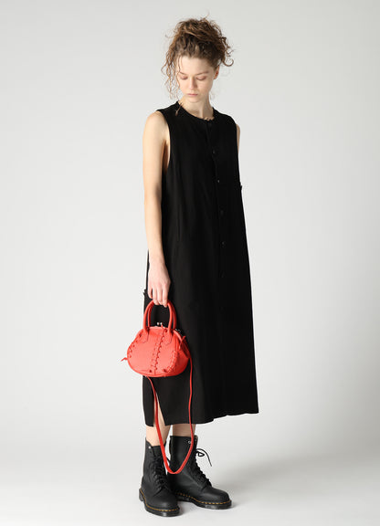 SEMI GLOSS LEATHER LACE UP BAG