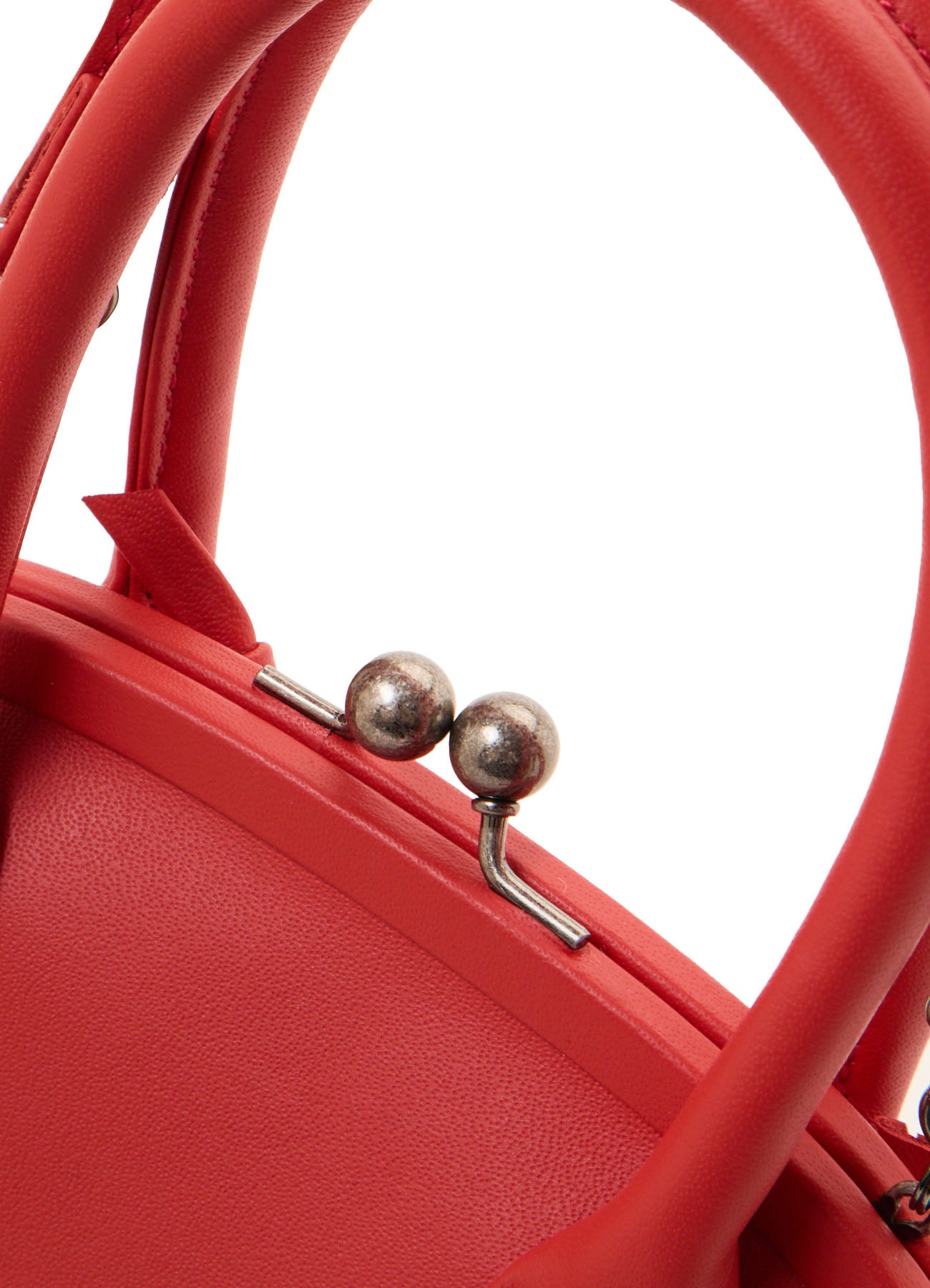 SEMI GLOSS LEATHER LACE UP BAG