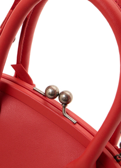 SEMI GLOSS LEATHER LACE UP BAG
