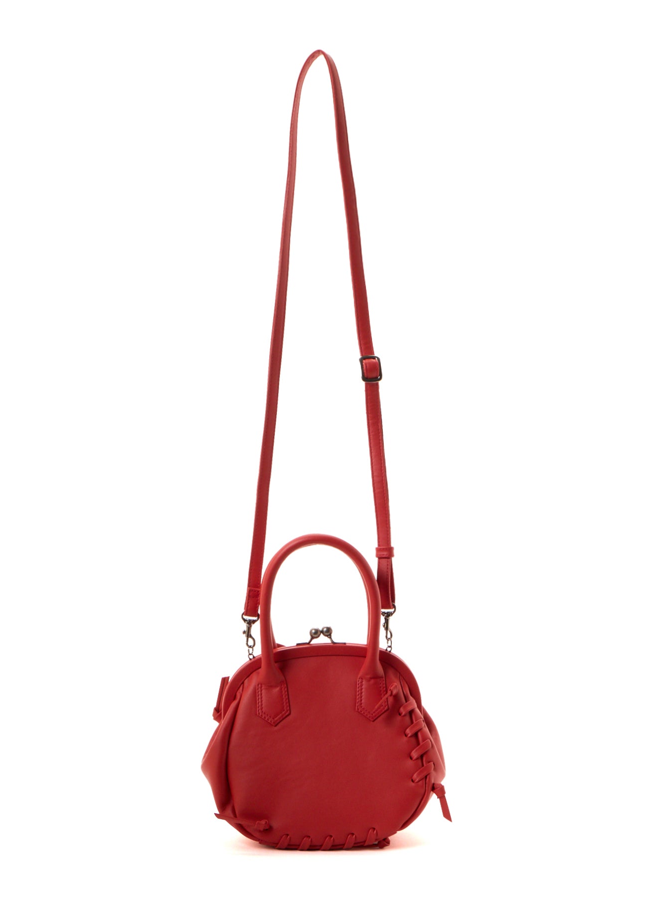 SEMI GLOSS LEATHER LACE UP BAG
