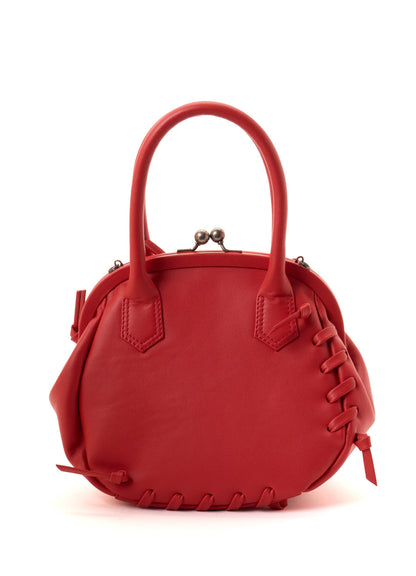 SEMI GLOSS LEATHER LACE UP BAG