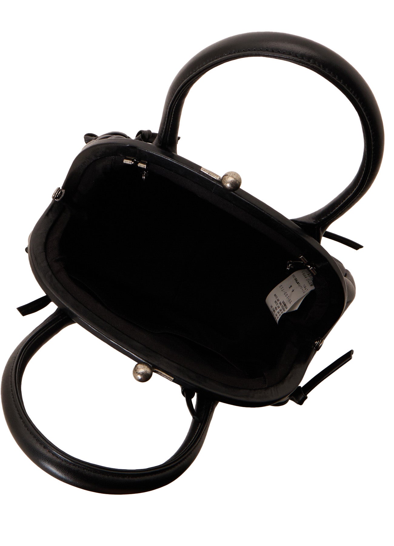 SEMI GLOSS LEATHER LACE UP BAG