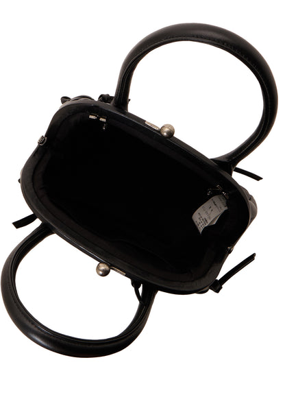 SEMI GLOSS LEATHER LACE UP BAG