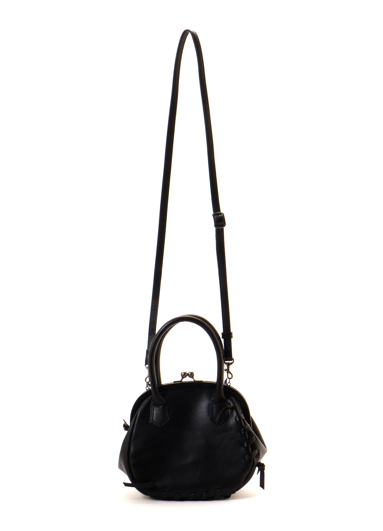 SEMI GLOSS LEATHER LACE UP BAG – THE SHOP YOHJI YAMAMOTO