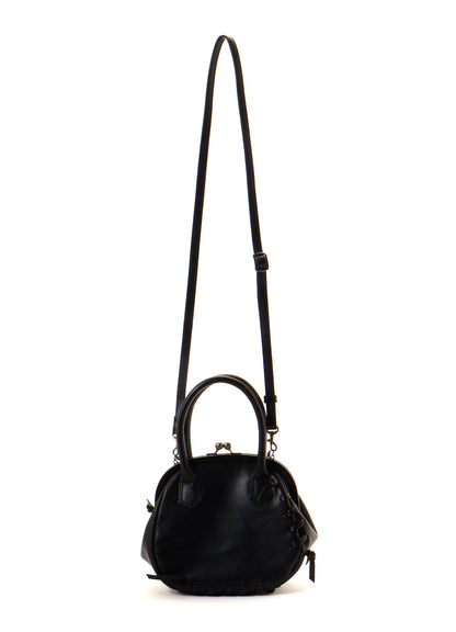 SEMI GLOSS LEATHER LACE UP BAG