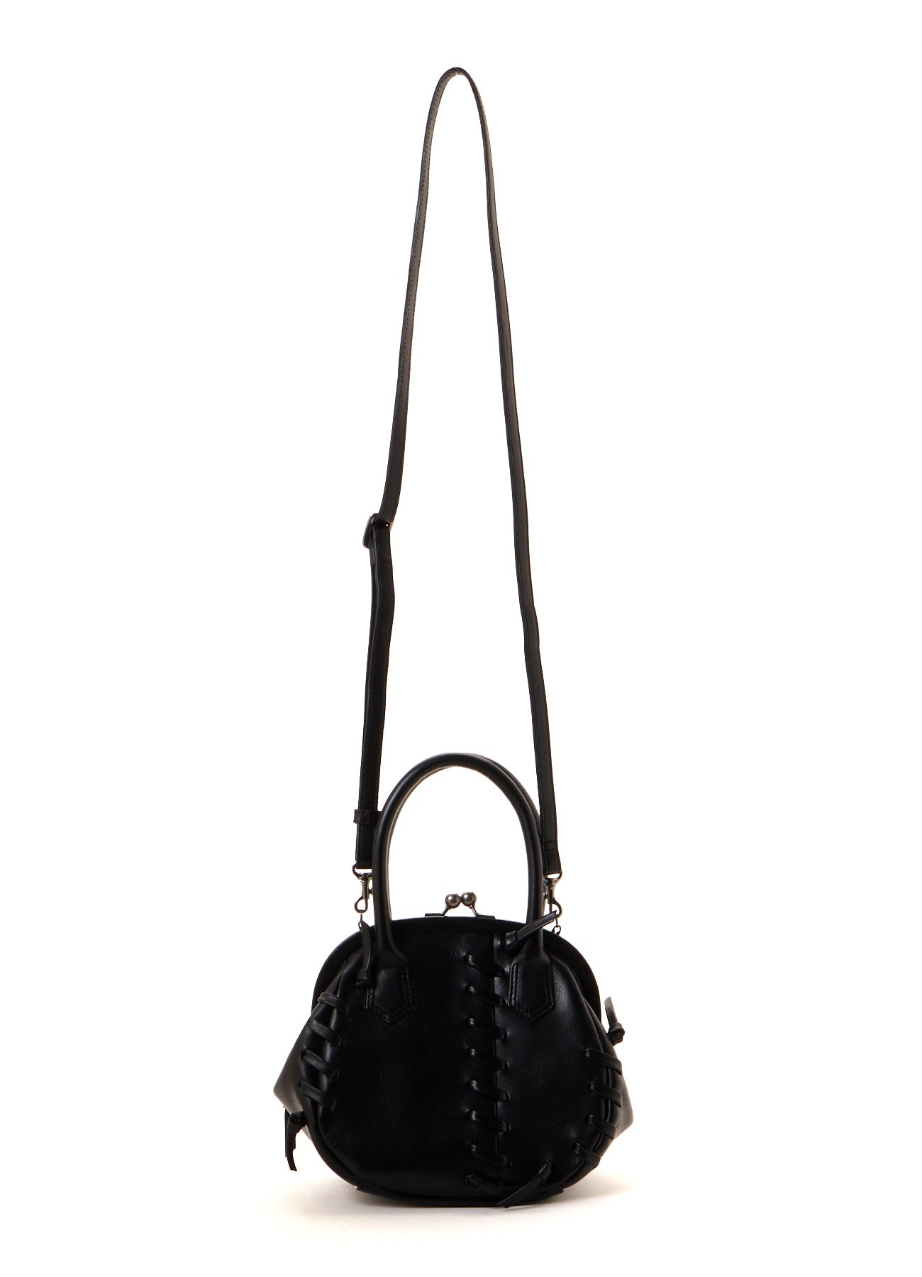 SEMI GLOSS LEATHER LACE UP BAG