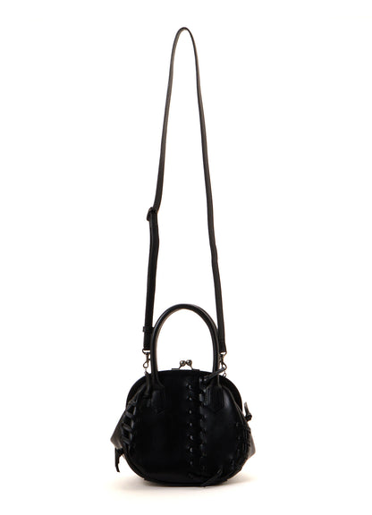 SEMI GLOSS LEATHER LACE UP BAG