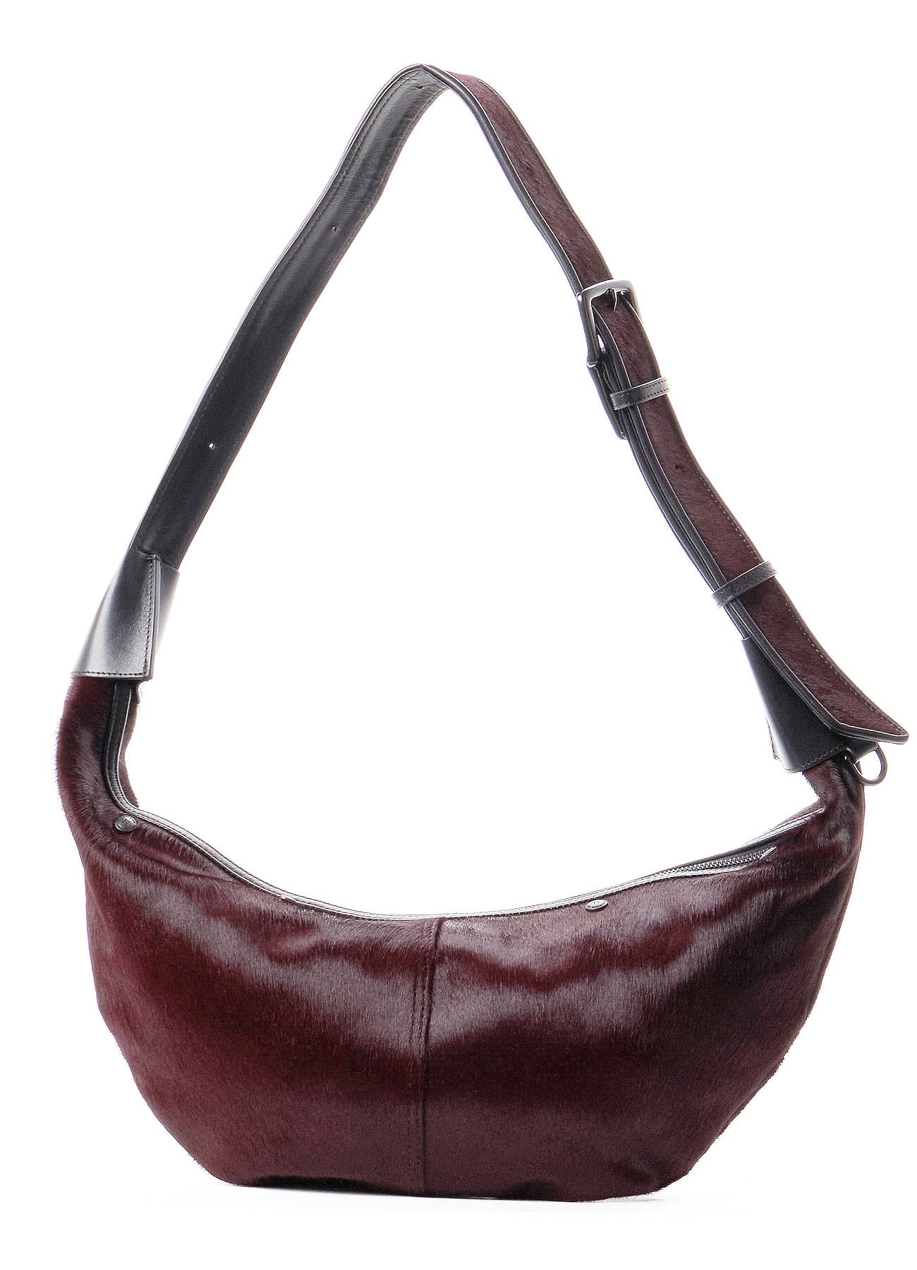 COW LEATHER BANANA SHAPE BAG