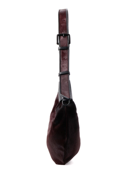 COW LEATHER BANANA SHAPE BAG