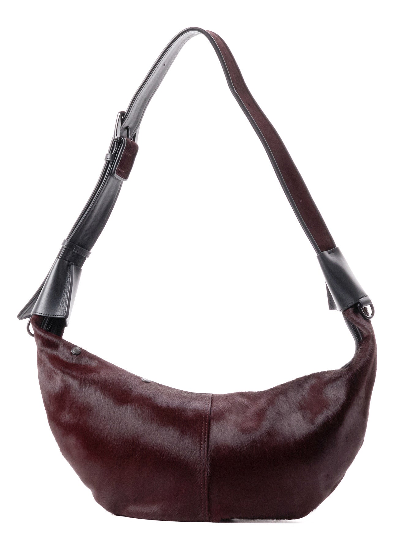COW LEATHER BANANA SHAPE BAG