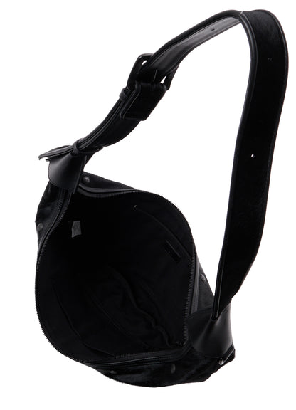 COW LEATHER BANANA SHAPE BAG