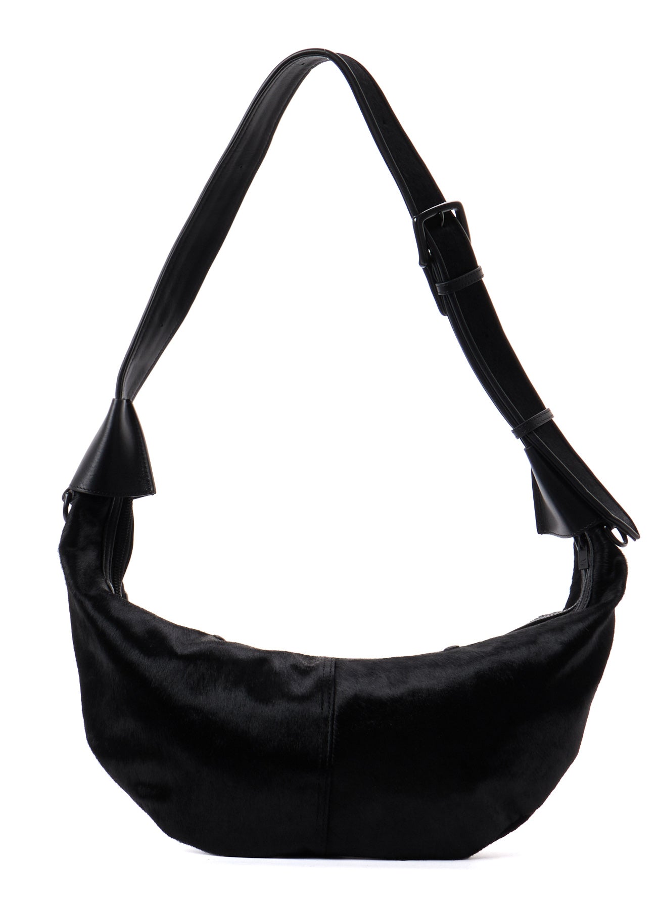 COW LEATHER BANANA SHAPE BAG
