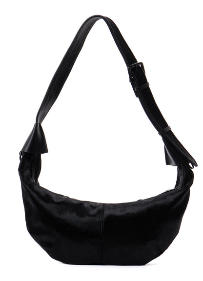 COW LEATHER BANANA SHAPE BAG