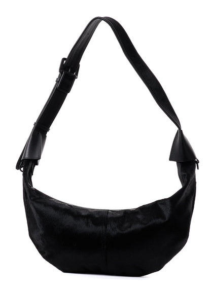 COW LEATHER BANANA SHAPE BAG