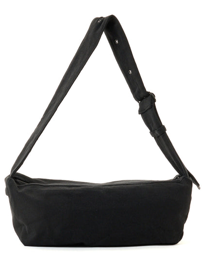 "ONE LIFE" COTTON/LINEN GABARDINE BOX SHOULDER BAG