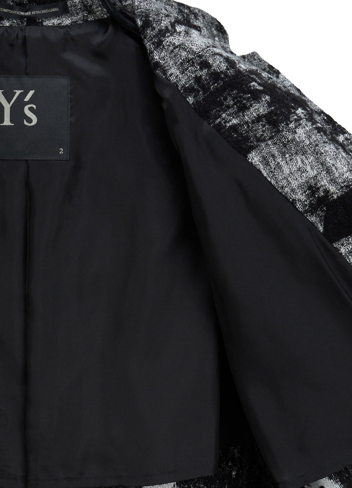 MOHAIR FADED PLAID JACQUARD TAILORED CAPE