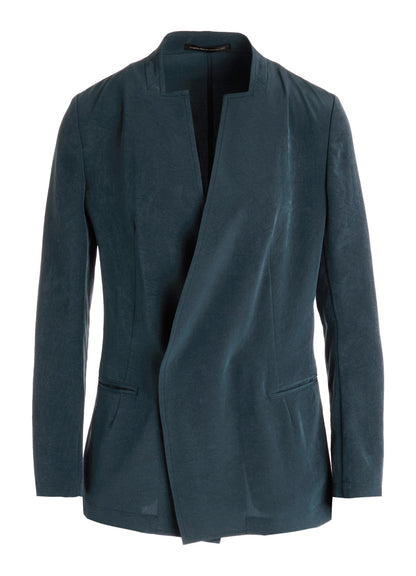 TA/PE CREPE DE CHINE STAND COLLAR JACKET