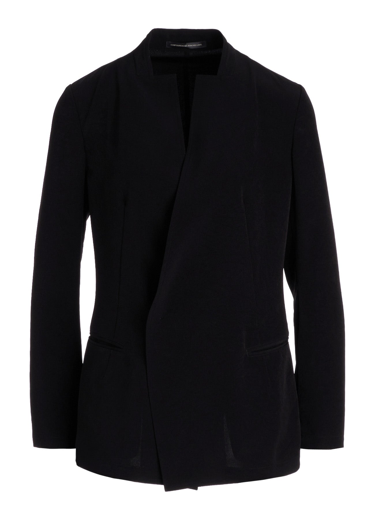 TA/PE CREPE DE CHINE STAND COLLAR JACKET
