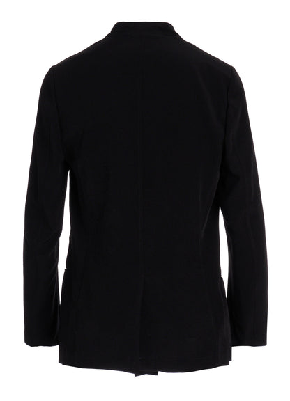 TA/PE CREPE DE CHINE STAND COLLAR JACKET