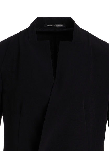 TA/PE CREPE DE CHINE STAND COLLAR JACKET