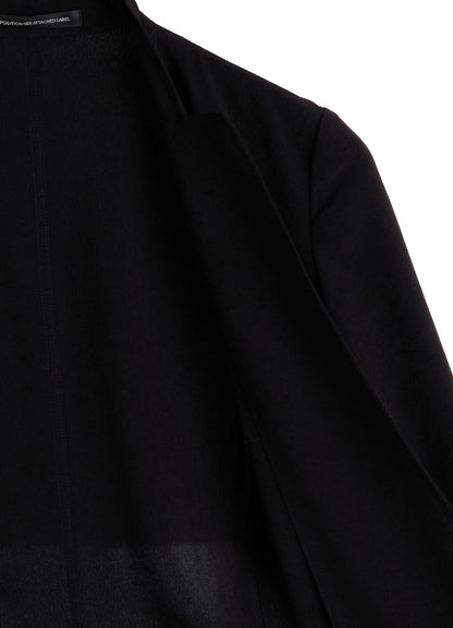 TA/PE CREPE DE CHINE STAND COLLAR JACKET